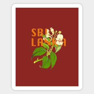 Sri Lanka Botanical Illustration Magnet